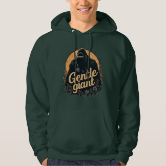 Sanftes Riesen-Gorilla-Porträt Florales Sonnenunte Hoodie