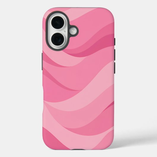 Sanftes Rosa abstraktes Wellenmuster Case-Mate iPhone Hülle (Rückseite)