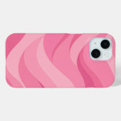 Sanftes Rosa abstraktes Wellenmuster Case-Mate iPhone Hülle (Rückseite (Horizontal))