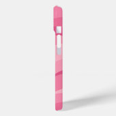 Sanftes Rosa abstraktes Wellenmuster Case-Mate iPhone Hülle (Rückseite / Links)