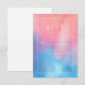 Sanftes Rosa Blau Gradient RSVP Karte (Vorne/Hinten)
