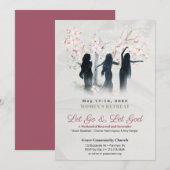 Sanftes rosa Blühen Frauenseelsorge-Retreat Einladung (Vorne/Hinten)