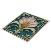 Sanftes rosa Blumenmuster Fliese (Seite)