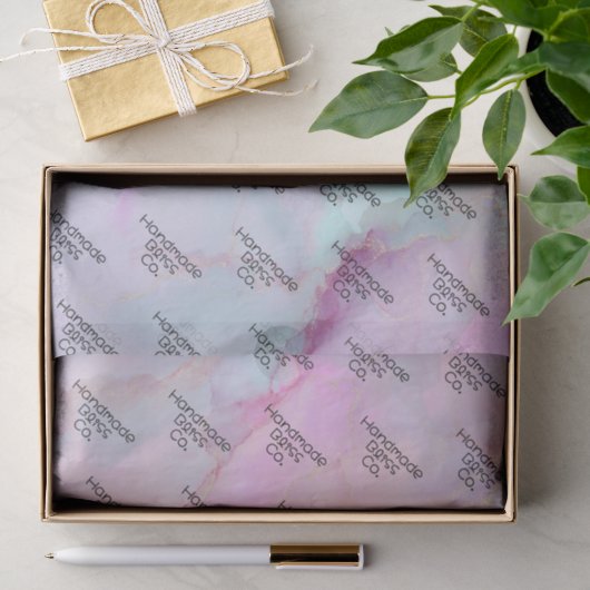 Sanftes rosa buntes Marmormuster Seidenpapier (Geschenk)