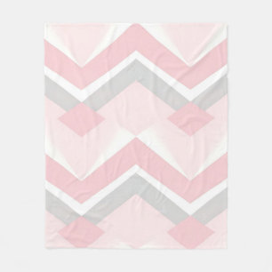 Sanftes Rosa Chevron Geometrisch Fleecedecke