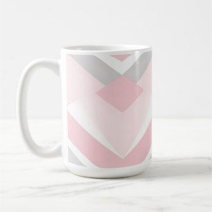 Sanftes Rosa Chevron Geometrisch Kaffeetasse