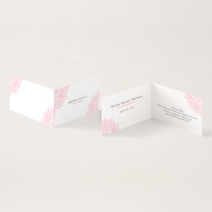 Sanftes rosa Eck-Mandala Visitenkarten