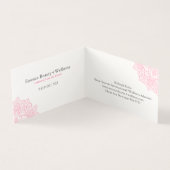 Sanftes rosa Eck-Mandala Visitenkarten (Innenseite)