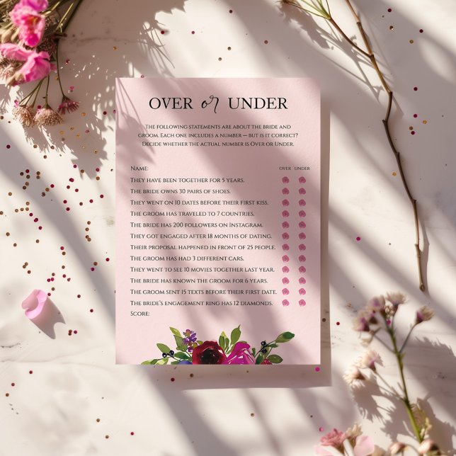 Sanftes rosa floral Aquarell Game Over oder Under  (Von Creator hochgeladen)