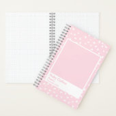 Sanftes Rosa Florales Minimal Ditsy Notizblock (Innen)