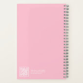 Sanftes Rosa Florales Minimal Ditsy Notizblock (Rückseite)