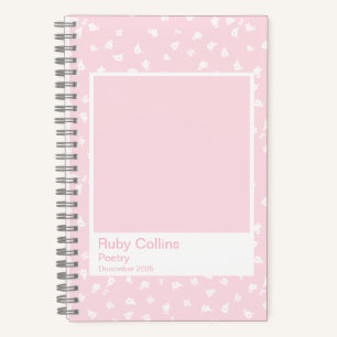 Sanftes Rosa Florales Minimal Ditsy Notizblock