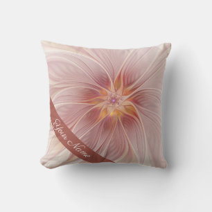 Sanftes rosa florales Traum-Abstrakt-Moderne-Blume Kissen