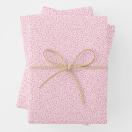 Sanftes Rosa Leopard Geschenkpapier Set (Beispiel)