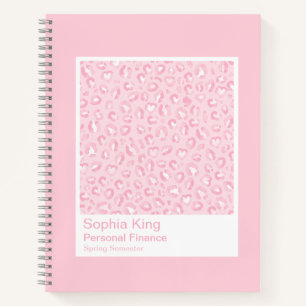 Sanftes Rosa Leopardenmuster Notizblock