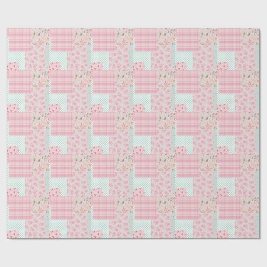 Sanftes Rosa Mädchenhaft  Geschenkpapier (Flach)