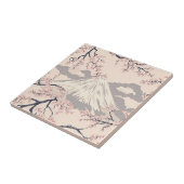 Sanftes Rosa Sakura Mount Fuji Szenenmuster Fliese (Seite)