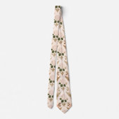 Sanftes Rosa & Salbei Botanisch Krawatte (Rückseite)