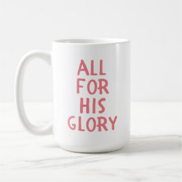 Sanftes Rosa Schriftzug Christliches Glaubensbeken Kaffeetasse