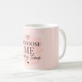 Sanftes Rosa Selbstliebe-Ästhetik Kaffeetasse (VorderseiteRechts)