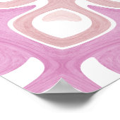 Sanftes Rosa und rosafarbenes Mandala-Muster Poster (Ecke)