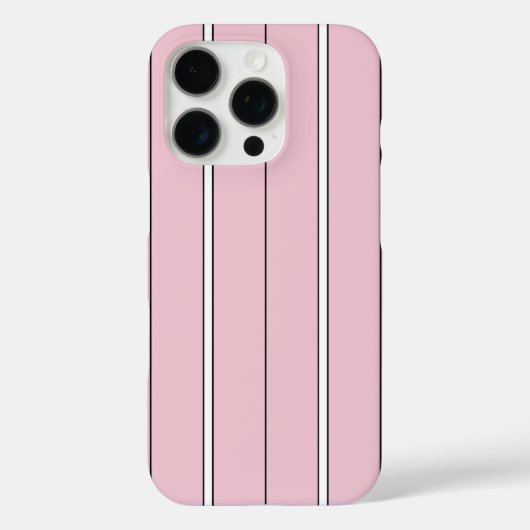 Sanftes Rosa Vertikalstreifenmuster Minimal Case-Mate iPhone Hülle (Rückseite)