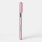 Sanftes Rosa Vertikalstreifenmuster Minimal iPhone Hülle (Rechte Seite)