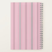 Sanftes Rosa Vertikalstreifenmuster Minimal Notizblock (Rückseite)