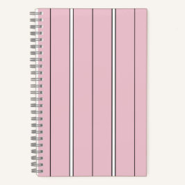 Sanftes Rosa Vertikalstreifenmuster Minimal Notizblock
