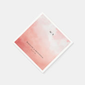 Sanftes Rosa-Wasserfarbe Serviette (Ecke)