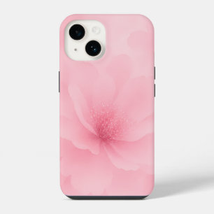 Sanftes rosa Wasserfarben-Blumenmuster iPhone 14 Hülle