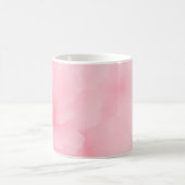 Sanftes rosa Wasserfarben-Blumenmuster Kaffeetasse (Mittel)