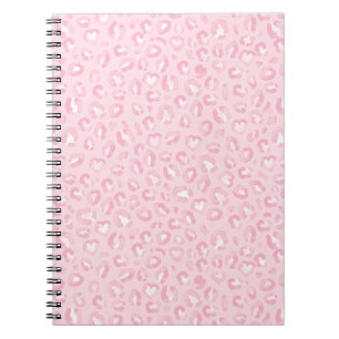Sanftes rosa Wasserfarben-Leopardenmuster Notizblock