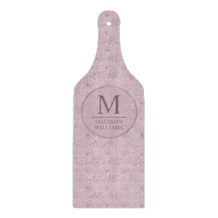 Sanftes Rosé Pastellrosa Gold Punkte Glitter Muste Schneidebrett