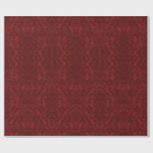 Sanftes Rubinrotes Damast-Gotik-Kunstprint Geschenkpapier (Flach)
