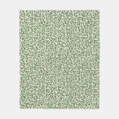 Sanftes Salbeigrün Botanisches Blatt Laubmuster Fleecedecke (Vorderseite)