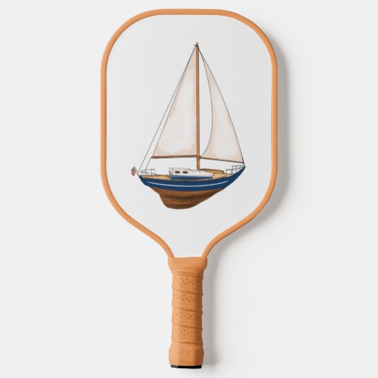 Sanftes Segeln an der Küste Pickleball Schläger (Rückseite)