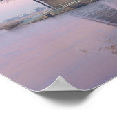 Sanftes Sonnenlicht im Winter über Windmühlen Poster (Ecke)