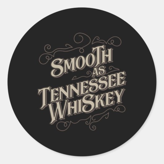Sanftes, sonniges Land wie Tennessee Whiskey Runder Aufkleber (Vorderseite)