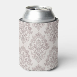 Sanftes Taupe-Damask Wasserfarbe Klassisches Flora Dosenkühler