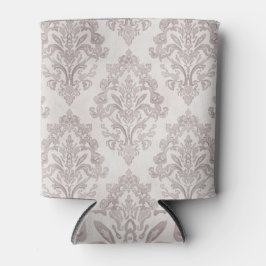 Sanftes Taupe-Damask Wasserfarbe Klassisches Flora Dosenkühler