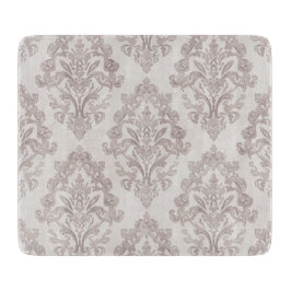 Sanftes Taupe Damast Wasserfarbe Klassisch Floral Schneidebrett
