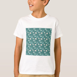 Sanftes Waldtier-Waldmuster T-Shirt