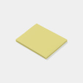 Sanftes Warmgelb Minimalistisch Post-it Klebezettel (angewinkelt)