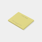 Sanftes Warmgelb Minimalistisch  Post-it Klebezettel (angewinkelt)