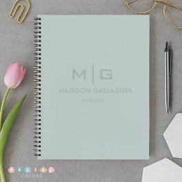 Sanftes, weiches Licht Pastell-Salbei-Moos-Grün-Fa Notizblock