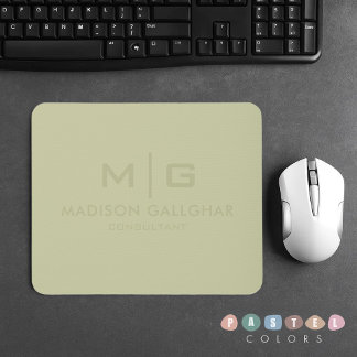 Sanftes, weiches Licht, pastellfarbener Salbeimoss Mousepad