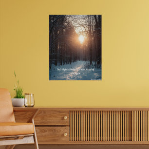 Sanftes Winterlicht – Minimalistische Ruhe-Kunstpr Poster