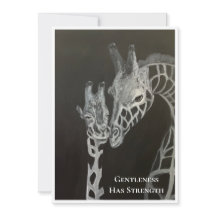Sanftheit hat Stärke Giraffen-Affirmationskarte