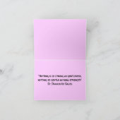 Sanftheit notecard karte (Innenseite)